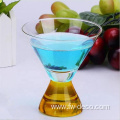 new design crystal colored stem cocktail glasses